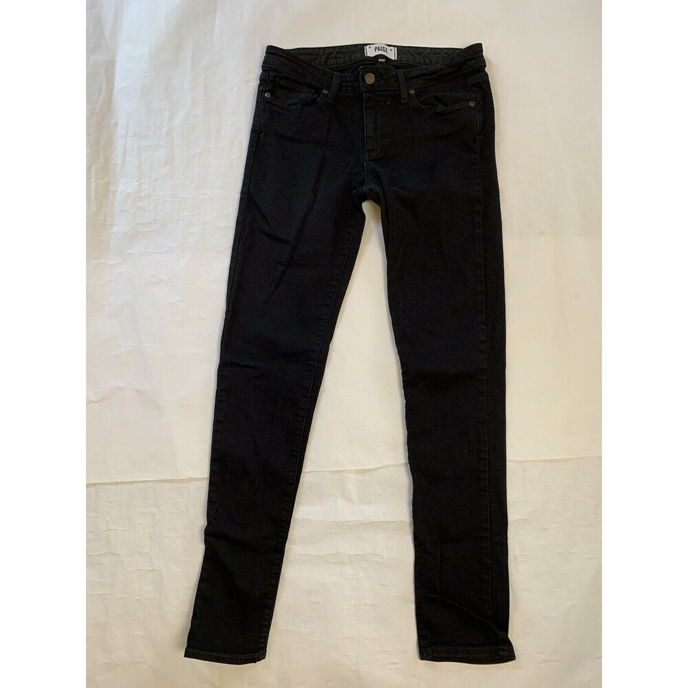Paige Jeans Womens 30 Black Skyline Skinny Stretch Denim Y2K Cowgirl